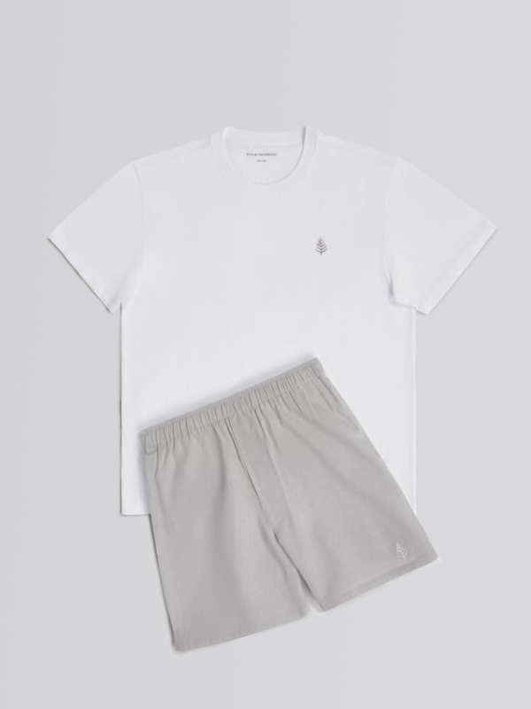 Men's Resort Pajama Set - Turkish Silver /